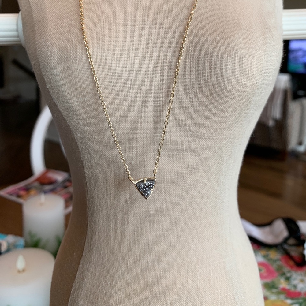 KENDRA SCOTT Perry necklace/platinum drusy.  ⭐️NWT